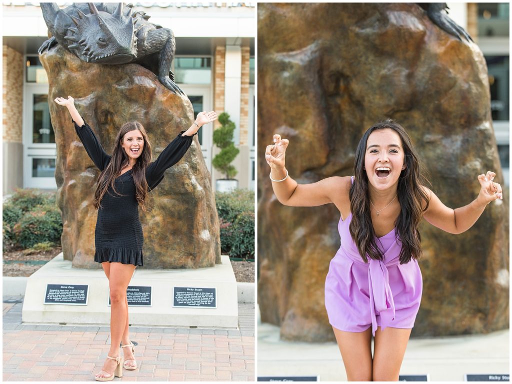 Image of TCU Senior Photos outside Basketball Arena