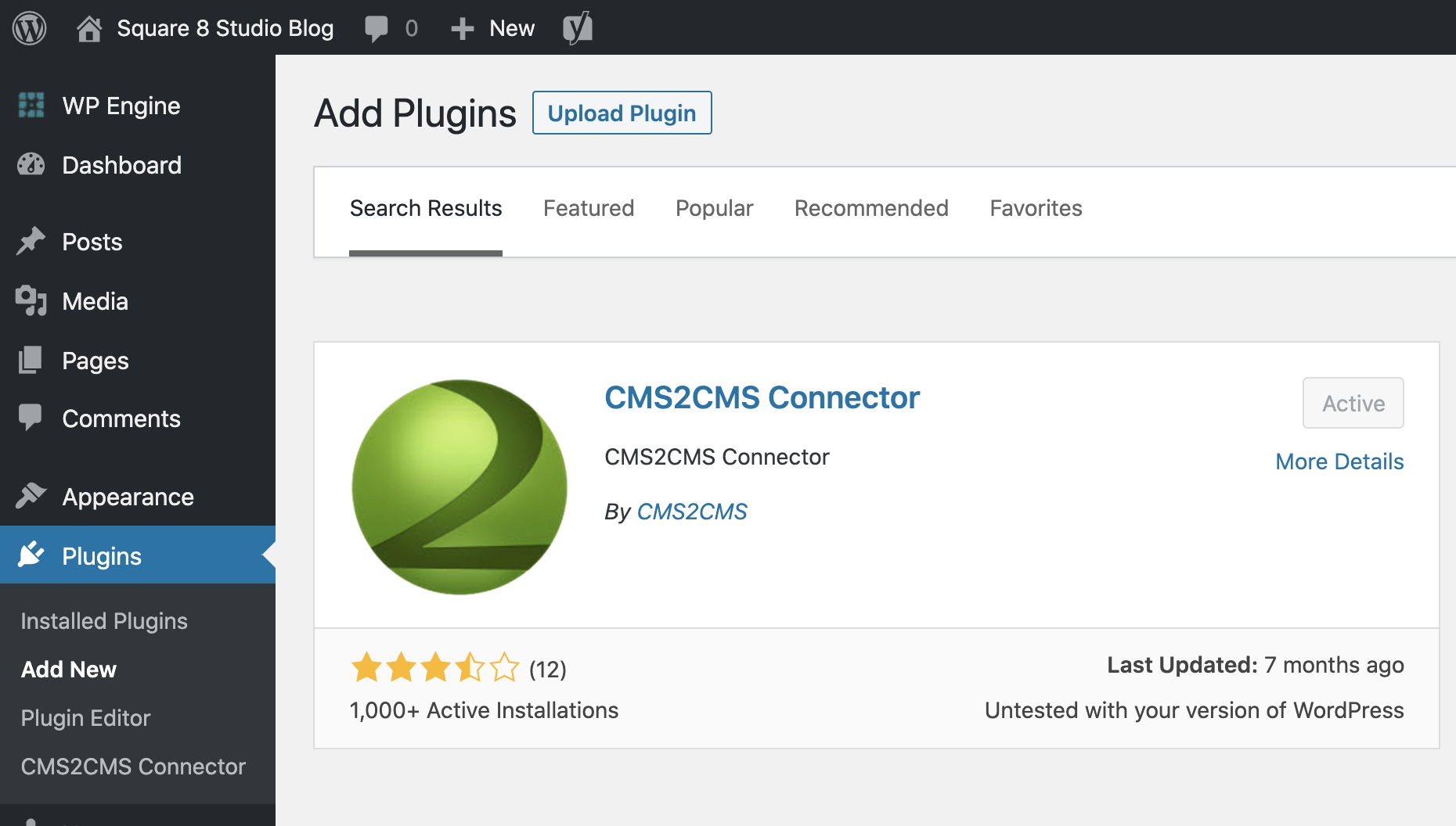 Show CMS2CMS Plugin in WordPress